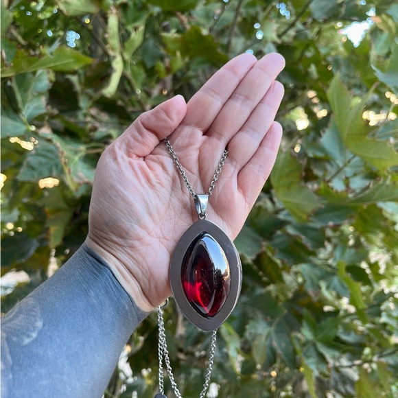 DISCONTINUED Evil Pawn Jewelry Fyglia Garnet Necklace - Picture 3 of 4